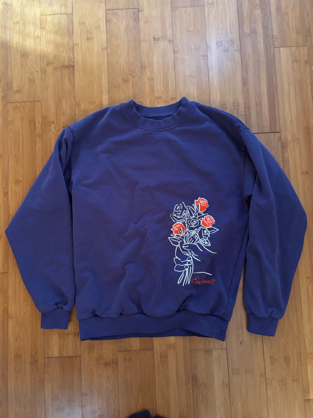 Enchante “Je t’aime mon bebe” Embroidered Pullover Hoodie